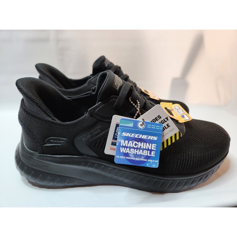 Skechers BOBS Slip‑Ins Memory Foam Wide Fit Men's 11 Black